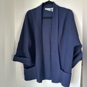 Gabriella Designs Navy pure virgin Wool Sweater Large